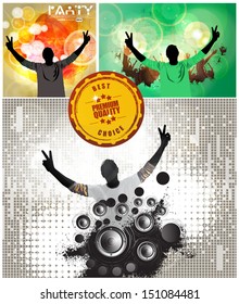 Background set of music event. Vector