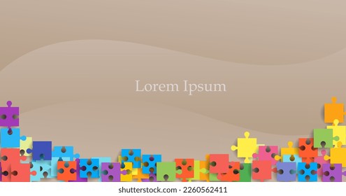 background Set of puzzle pieces. Vector illustration eps 10