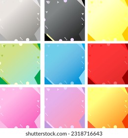 background set for social sales