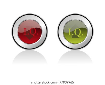 background with set of two iq research icon, vector illustration