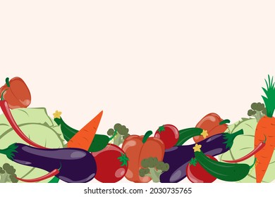 Fondo con verduras. Afiche con comida saludable. Comida orgánica. estilo de vida saludable