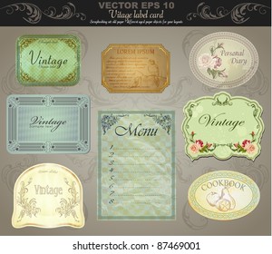 Vector Set Vintage Labels Set 2 Stock Vector (Royalty Free) 51352102