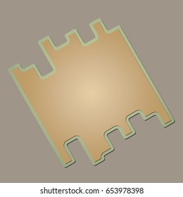 Background of several multi-colored plastic plates. Vector illustration