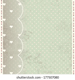 Background in shabby chic retro style with lace