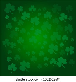 Background with shamrocks for St. Patrick's Day