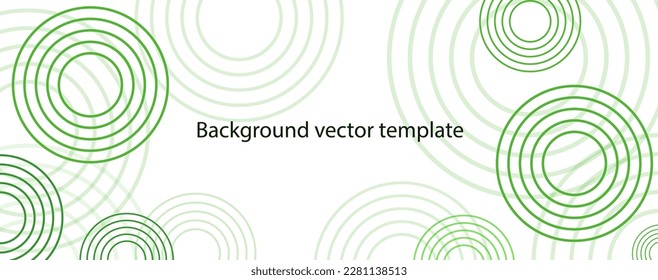 background shape circle green curved lines for banner, book cover, poster, business card, decoration and design element. vector editable