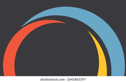 Background shape circle wave spiral color abstract