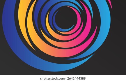 Background shapes curve gradient blue and gradient yellow pink wave
