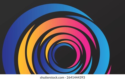 Background shapes curve gradient blue and gradient yellow pink wave