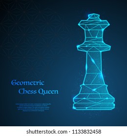 Background with shining chess figure and sample text
