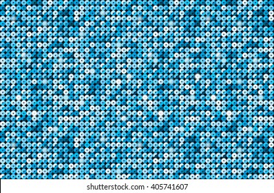 Background with shiny blue paillettes. Sparkle glitter background. Glittering sequins wall. Eps 10. svg