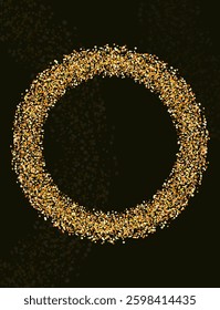 Background with shiny gold round frame, gold background for lettering
