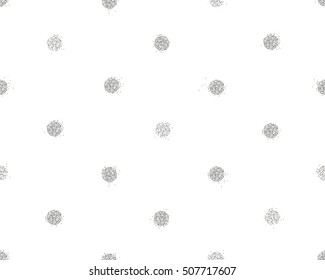 Background with shiny silver glitter dots decoration. Seamless pattern. Great for christmas and birthday cards, celebration posters, wedding invitations. EPS10 vector illustration.