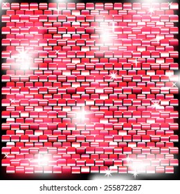 Background of shiny squares with red tint