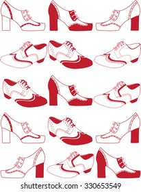 background with shoes