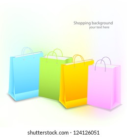 Background with shopping bags