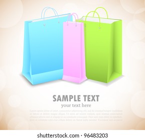 Background with shopping bags
