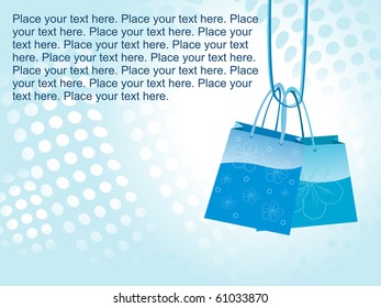 background with shopping bags, vector design