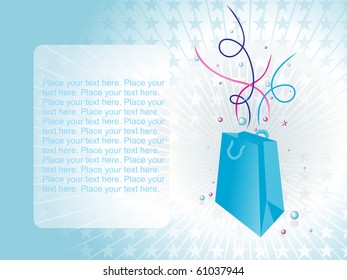 Hintergrund mit Einkaufstüten, Vektordesign
