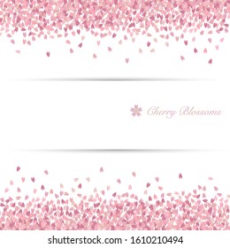 background of a shower of cherry blossoms
