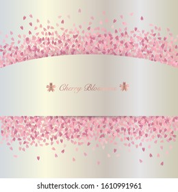 background of a shower of cherry blossoms