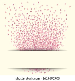 background of a shower of cherry blossoms