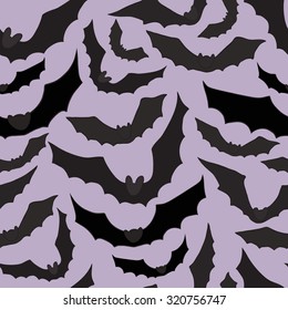 Background with silhouettes of bats Halloween 