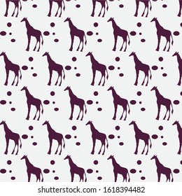 background with silhouettes of giraffe and ovals