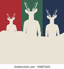 Background with silhouettes of hipsters
