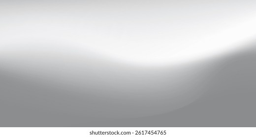 Background silver foil background with metal mirror texture. Chrome gradient surface with light gloss illustration abstract simple art