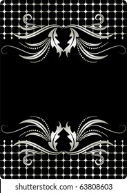 Background with silver ornament