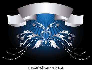 Background with silver ornament for various design artwork