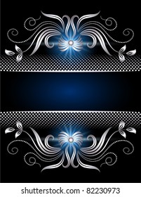 Background with silver ornament for various design artwork
