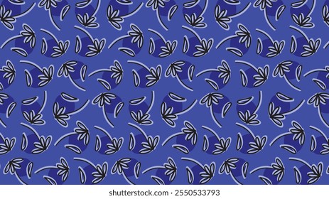 Plano de fundo padrão floral simples e criativo para paredes