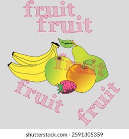 background with a simple fruits design