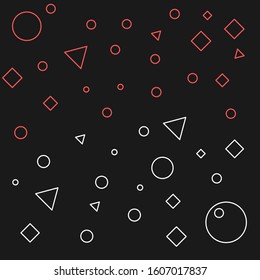 Background simple with geometric outline shapes