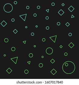 Background simple with geometric outline shapes
