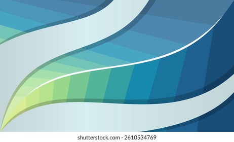 Background with simple and modern dynamic colors with shades of green and blue