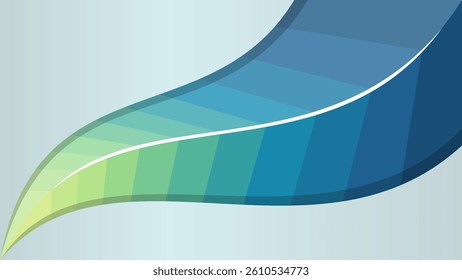 Background with simple and modern dynamic colors with shades of green and blue