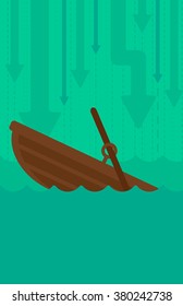 Fondo de barco hundiéndose y flechas bajando.
