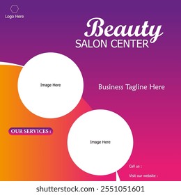 Background of skincare beauty salon promotion banner social media template vector design.