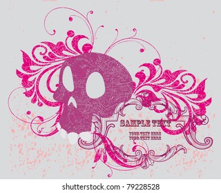 Background with skull
