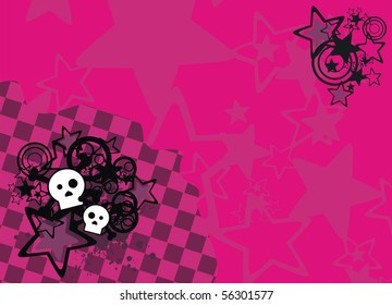 background with skull cartoon in vector format very easy to edit