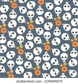 background with skulls for halloween and day of the dead