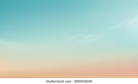 Background Sky Blue Yellow Spring, White Heaven Summer Banner Scene, Cloud Day Over Field, Sun Vector Graphic Nature Landscape, Seasonal Illustration, Outdoor Design, Bright Weather And Copy Space