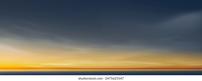 Background Sky Blue Yellow Spring, White Heaven Summer Banner Scene, Cloud Day Over Field, Sun Vector Graphic Nature Landscape, Seasonal Illustration, Outdoor Design, Bright Weather And Copy Space
