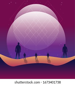 background sky landscape silhouette illustration