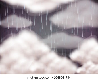 Background sky on rainny day illustration