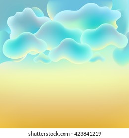 background of the sky at sunset. vector illustration