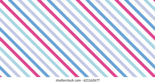 Background with a slanted, diagonal stripes, lines. Different shades of blue and pink. Vector illustration. Geometric background print on paper,fabric, gift wrap, packaging, bedding,  lining